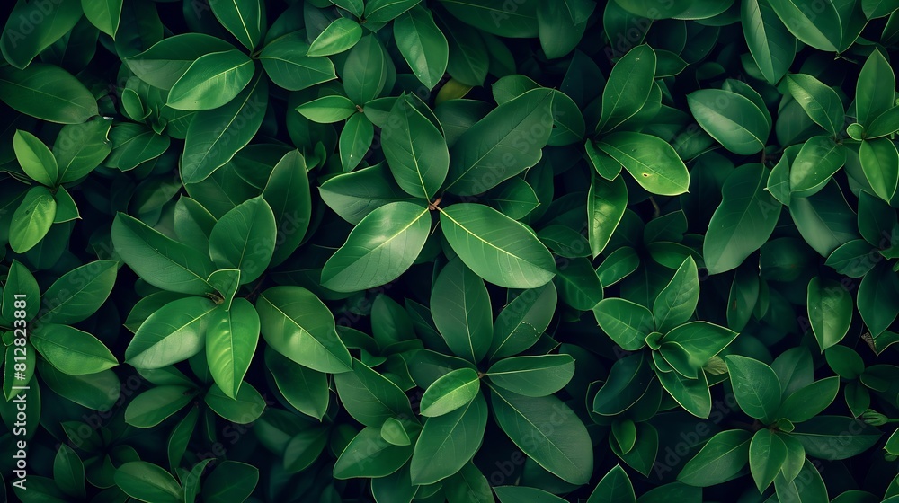Creative layout made of green leaves Flat lay Nature background : Generative AI Creative layout made of green leaves Flat lay Nature background : Generative AI