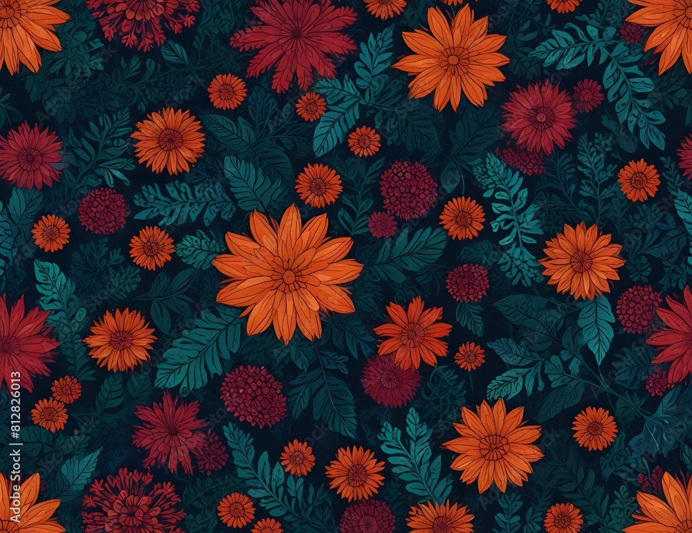 Rundes blumiges Ornament generative AI Rundes blumiges Ornament generative AI