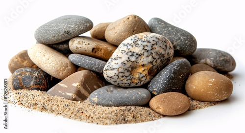 Aesthetic Display of Rocks and Stones in a Natural Composition  Textured Background for Nature-Inspired Advertisements
