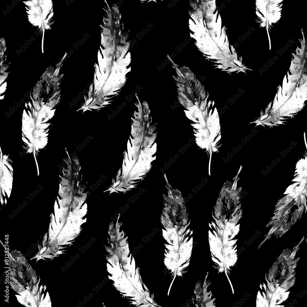 Monochrome Feathers Arrangement Monochrome Feathers Arrangement