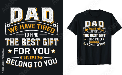 Wallpaper Mural  Vector Father's Day typography t-shirt design, Father's Day quotes t-shirt design, Best dad ever t-shirt template, Happy Father's Day, Papa Father's quote lettering with black background, dad Torontodigital.ca