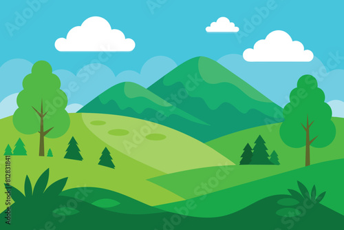 Green Nature vector Background