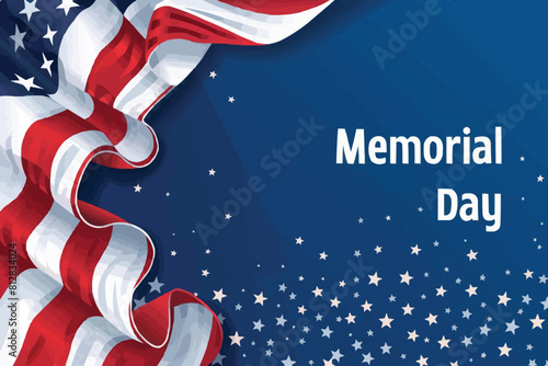 Memorial Day Background Design. Remember and Honor Poster. Usa memorial day celebration. American national holiday. Ganaretive AI