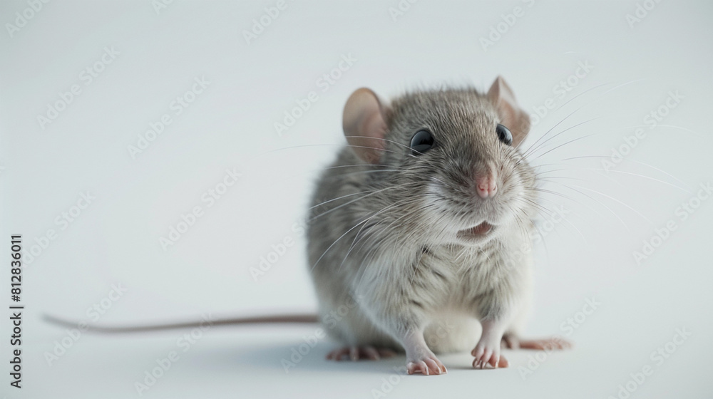 Rodent in white background, pet, mice, rat Rodent in white background, pet, mice, rat