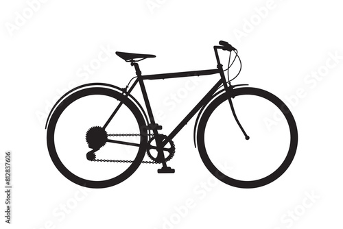 Classic Bicycle. Bicycle silhouette. Bicycle Shape in black. Bicycle vector  © Rajob