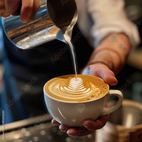 barista make cappuccino