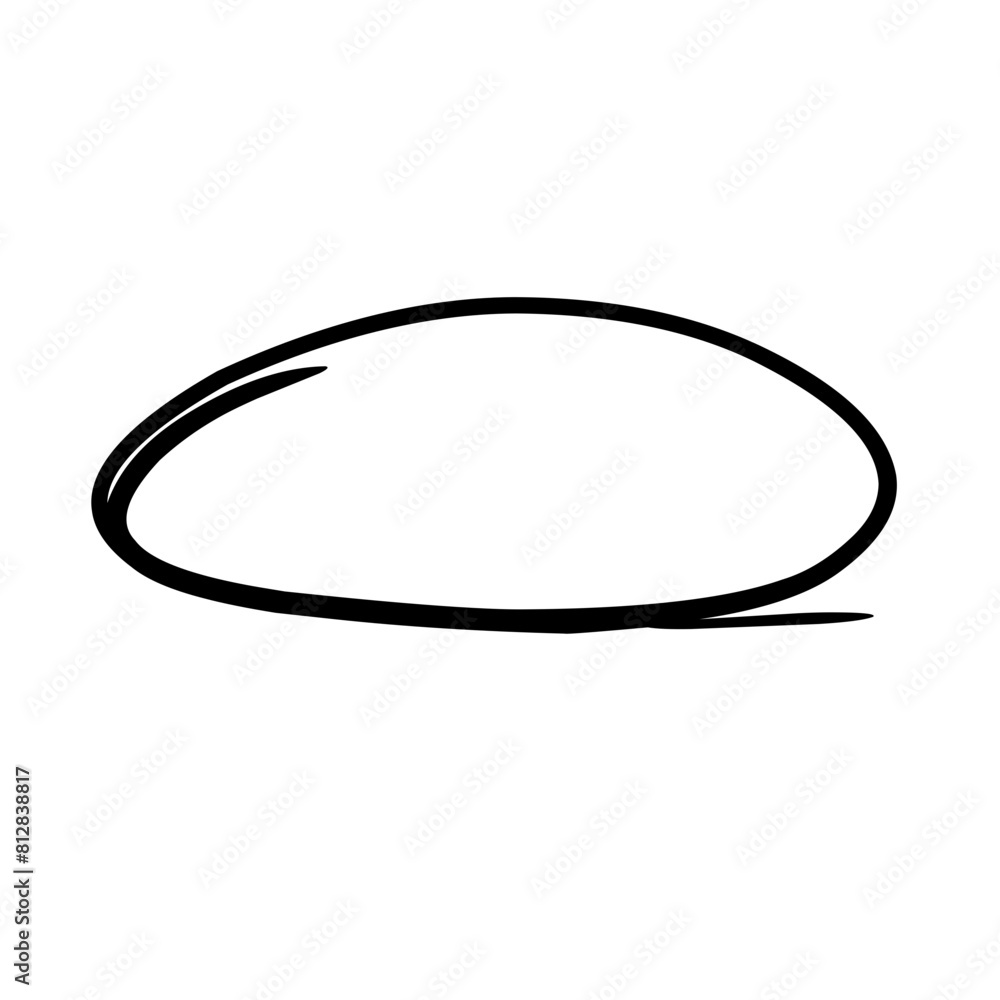 Hand drawn oval highlight Hand drawn oval highlight