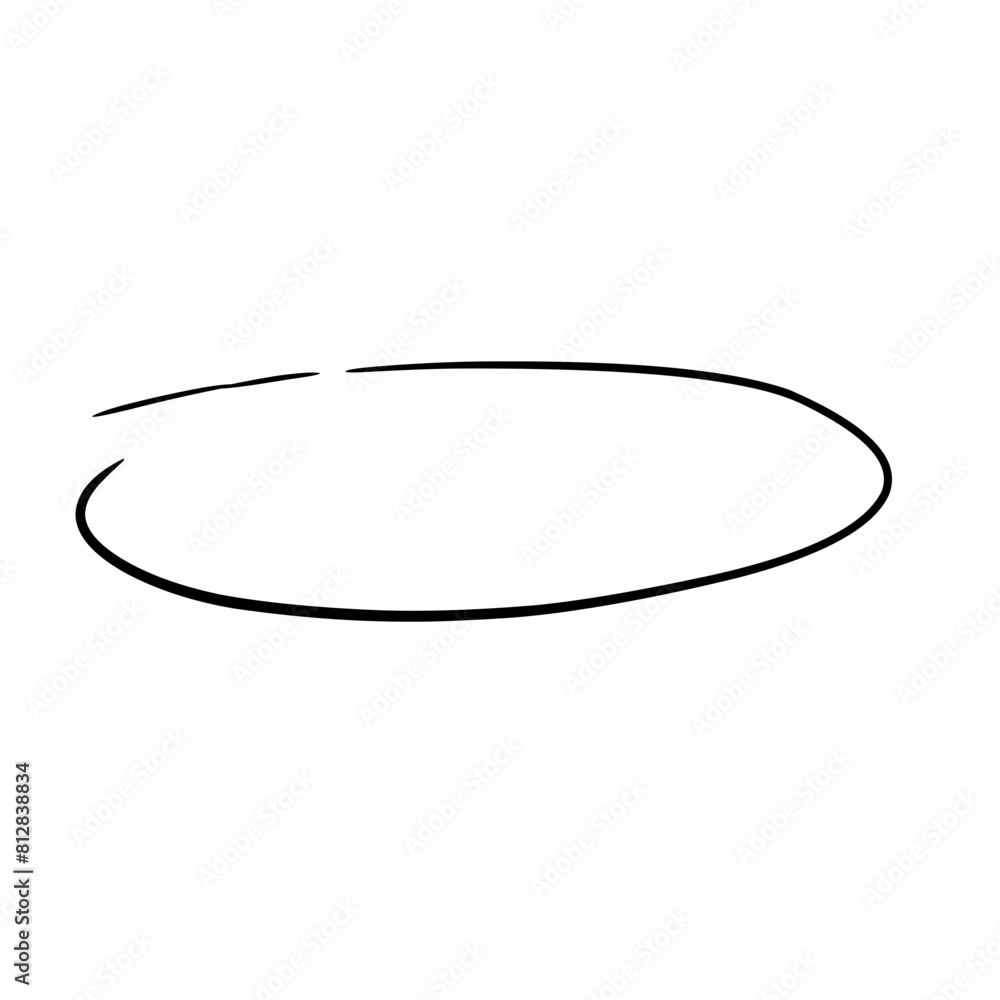 Hand drawn oval highlight Hand drawn oval highlight