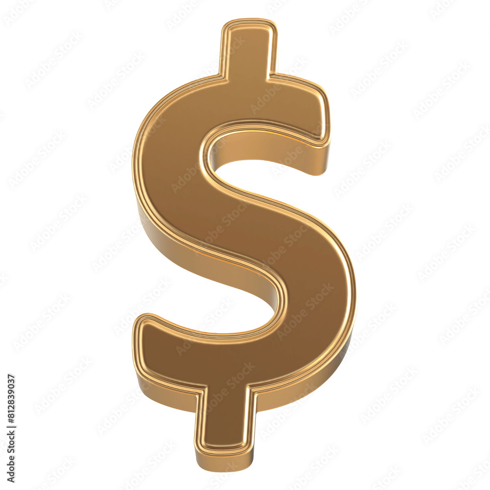 Icon 3D Dollar Symbol Icon 3D Dollar Symbol