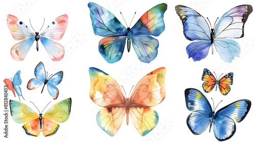 Vibrant Butterfly Collection of Colorful Winged Creatures