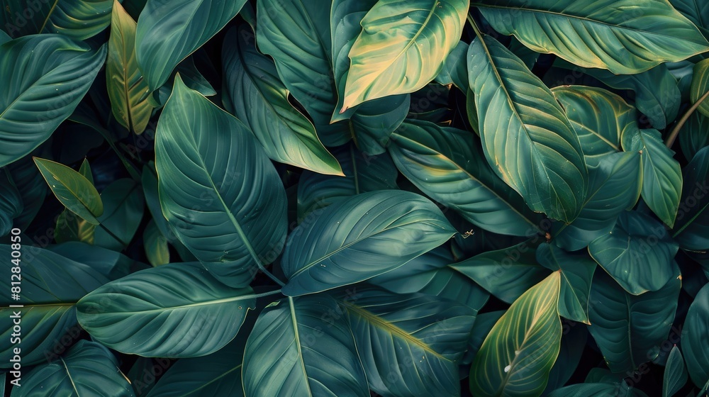 tropical leaves top view. Selective focus tropical leaves top view. Selective focus