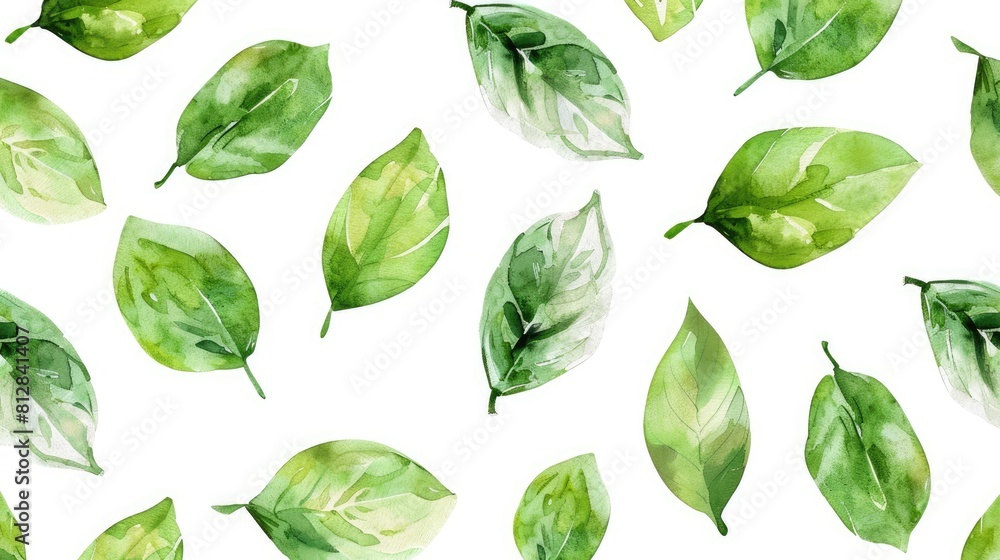 leaves on a white background top view. Selective focus leaves on a white background top view. Selective focus