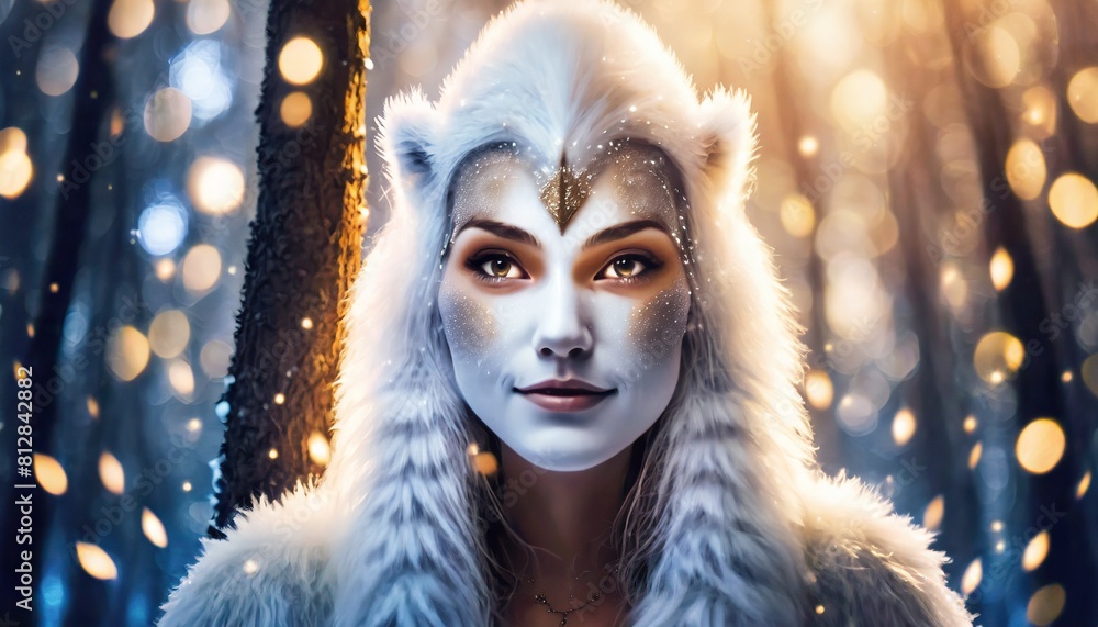 portrait of a woman in mask portrait of a woman in mask