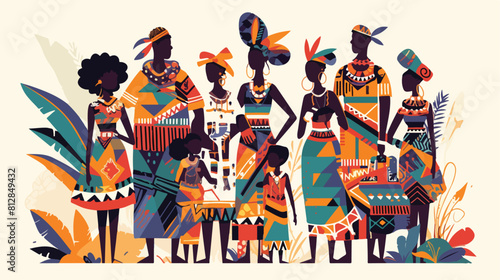 Culture and traditions of African people web banner