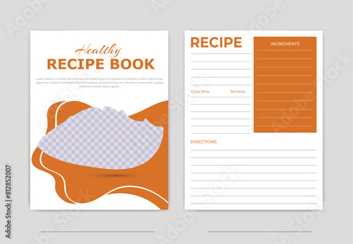 healthy recipe book template for cookbook
