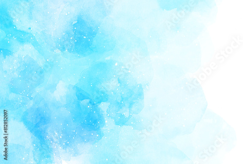 背景素材_水彩テクスチャ_青