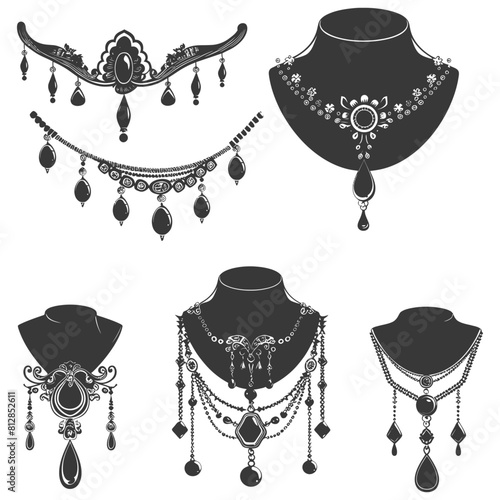 Silhouette jewelry and accessories for women black color only