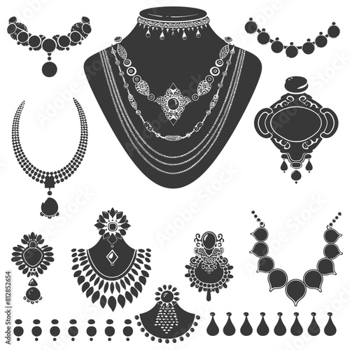 Silhouette jewelry and accessories for women black color only