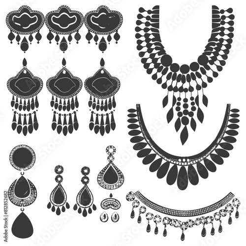 Silhouette jewelry and accessories for women black color only