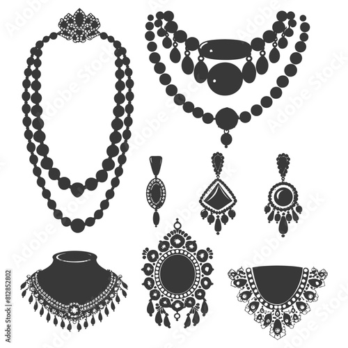 Silhouette jewelry and accessories for women black color only