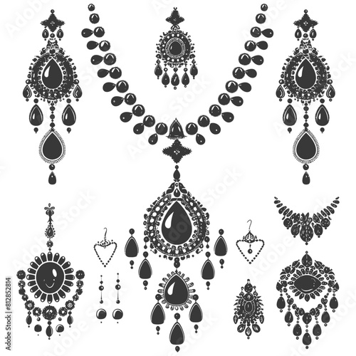 Silhouette jewelry and accessories for women black color only