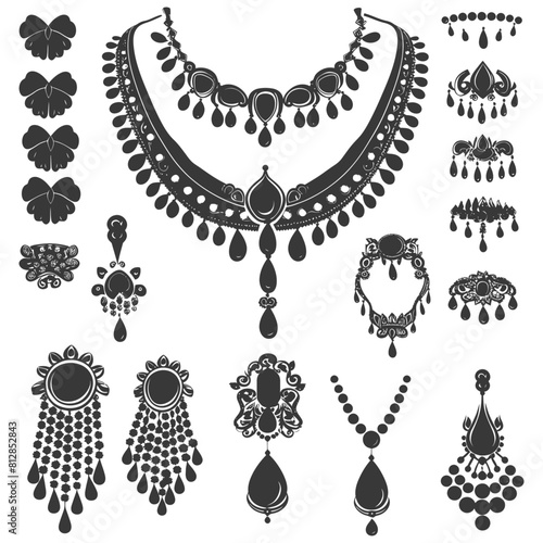 Silhouette jewelry and accessories for women black color only