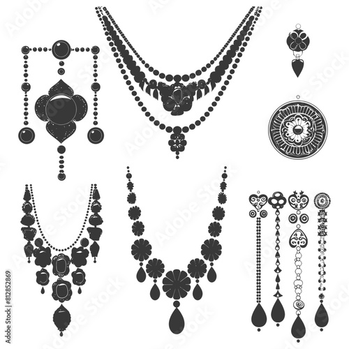 Silhouette jewelry and accessories for women black color only