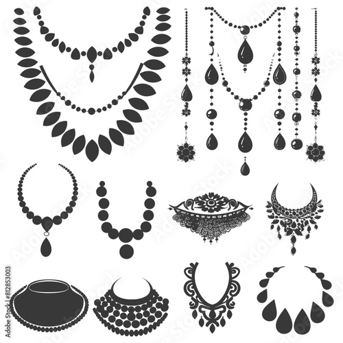 Silhouette jewelry and accessories for women black color only