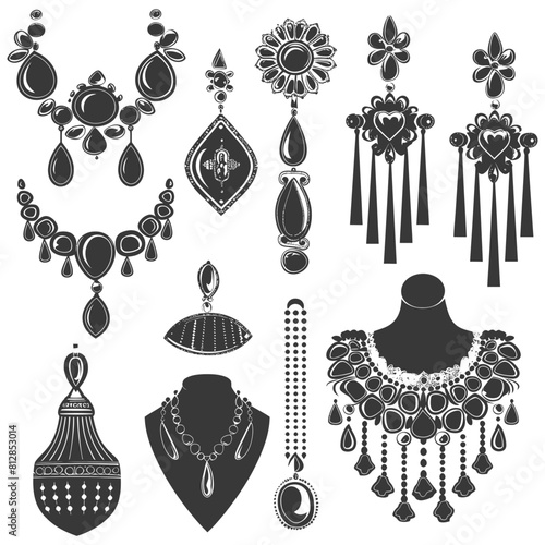 Silhouette jewelry and accessories for women black color only