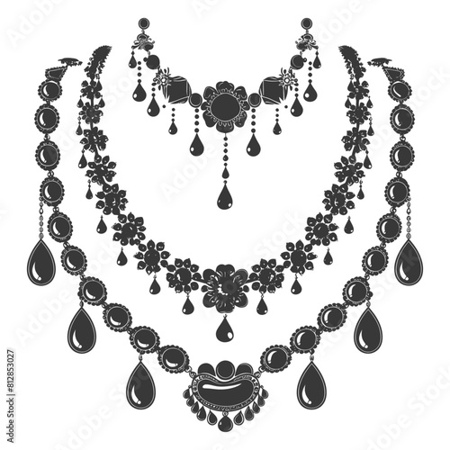 Silhouette jewelry and accessories for women black color only