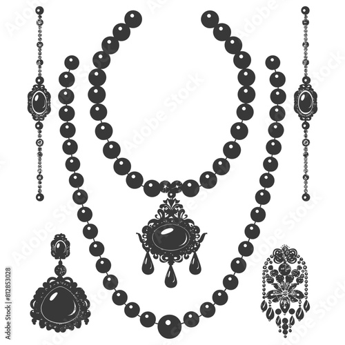 Silhouette jewelry and accessories for women black color only