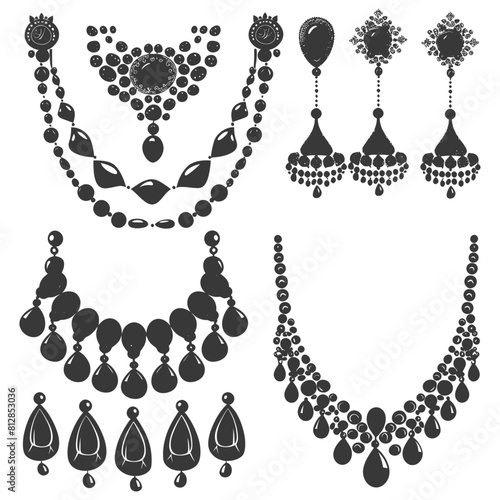 Silhouette jewelry and accessories for women black color only