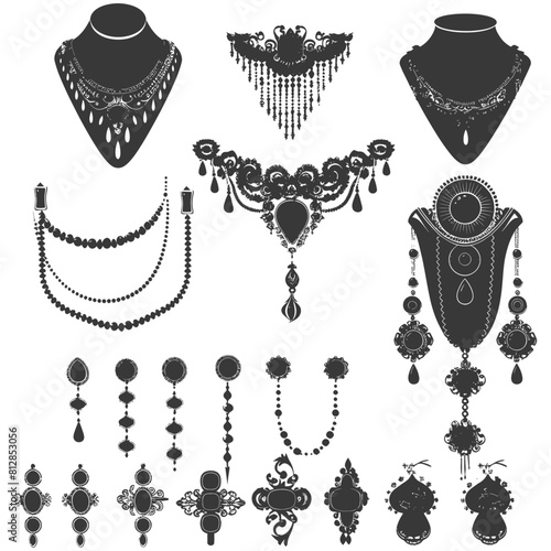 Silhouette jewelry and accessories for women black color only