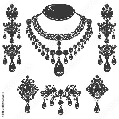 Silhouette jewelry and accessories for women black color only