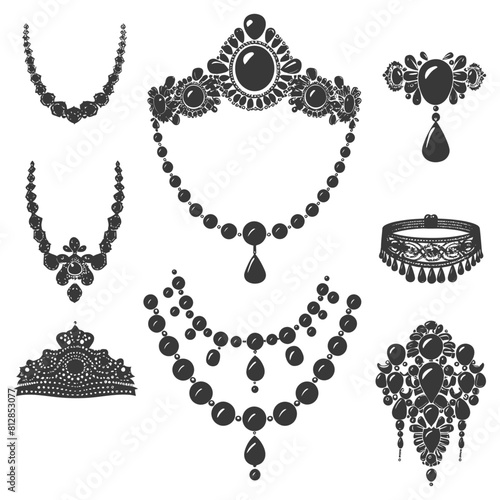Silhouette jewelry and accessories for women black color only
