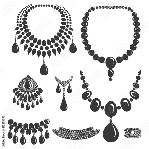 Silhouette jewelry and accessories for women black color only