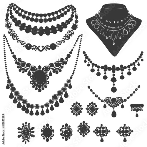 Silhouette jewelry and accessories for women black color only