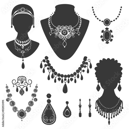 Silhouette jewelry and accessories for women black color only