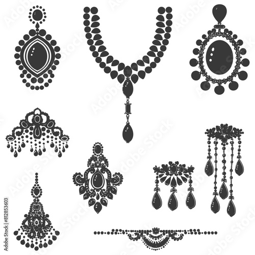 Silhouette jewelry and accessories for women black color only