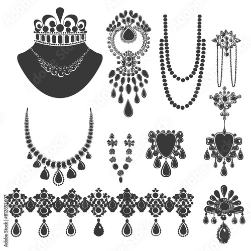 Silhouette jewelry and accessories for women black color only