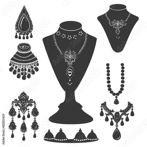 Silhouette jewelry and accessories for women black color only