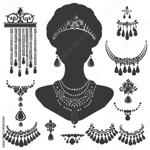 Silhouette jewelry and accessories for women black color only