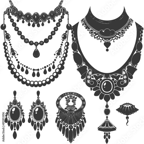 Silhouette jewelry and accessories for women black color only