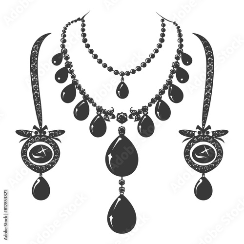 Silhouette jewelry and accessories for women black color only