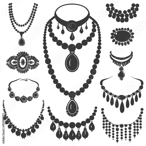 Silhouette jewelry and accessories for women black color only