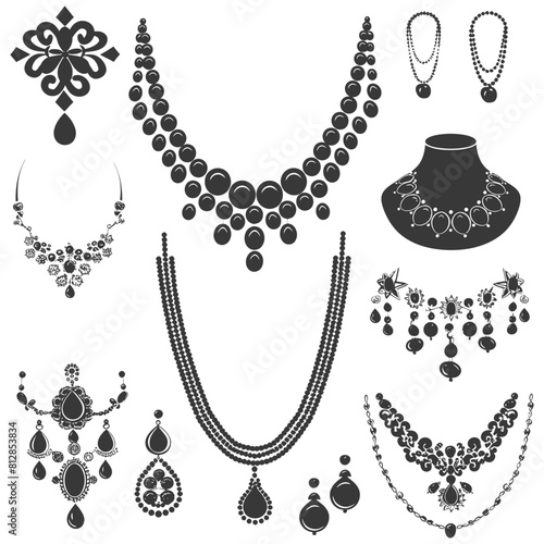 Silhouette jewelry and accessories for women black color only