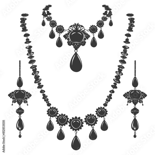 Silhouette jewelry and accessories for women black color only