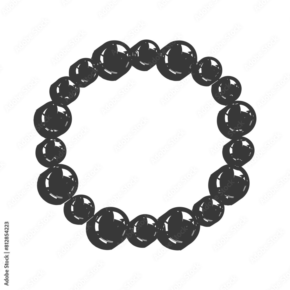 Fototapeta premium Silhouette jewelry bracelet accessories black color only