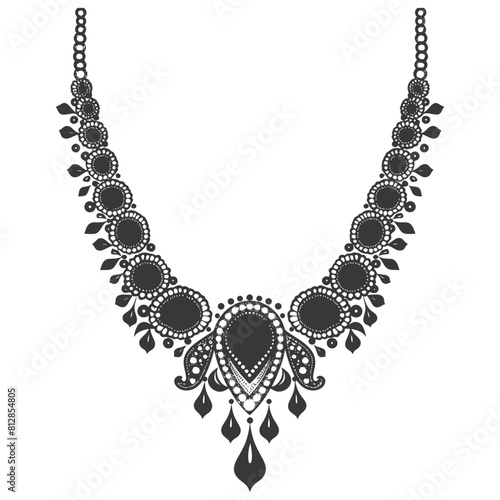 Silhouette jewelry necklace accessories black color only