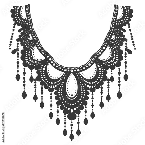 Silhouette jewelry necklace accessories black color only